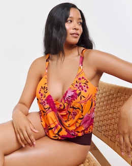 MAGISCULPT Twist Front Blouson Swimsuit