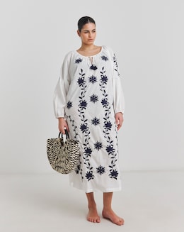 Joanna Hope Embroidered Beach Dress