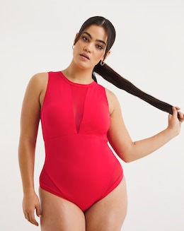 Sports Open Back Detail Swimsuit