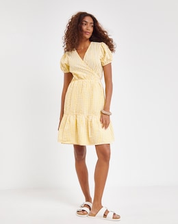 Anise Wrap Mini Beach Dress