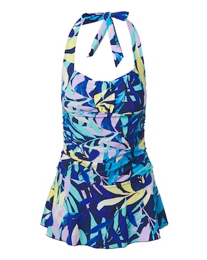 Leaf Non Wired Halter Neck Swimdress - Image 1