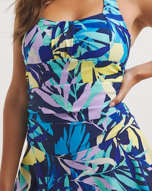 Leaf Non Wired Halter Neck Swimdress - Image 3