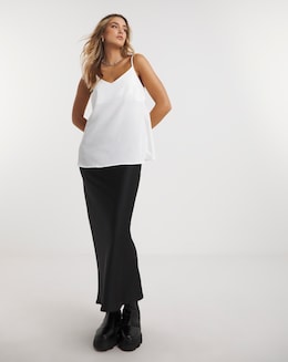Ivory Lightweight V Neck Cami Top