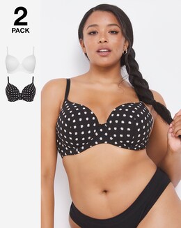 2 Pack Feather Touch Barely There T-Shirt Bras