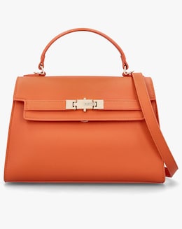 Valentino Bags Fae Orange Satchel Bag