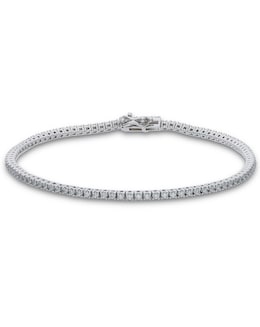 Sterling Silver 1ct Lab Grown Diamond Tennis Bracelet