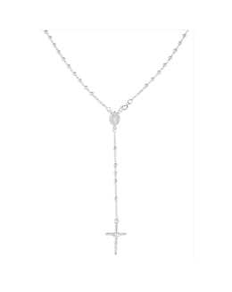 Sterling Silver Rosary Necklace
