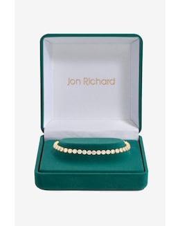 Jon Richard 14K Gold Plated and Crystal Cubic Zirconia Tennis Bracelet -Gift Box