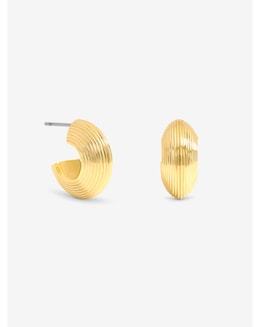 Jon Richard Ribbed Hoop Earrings