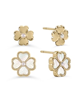 Radley Gold Plated MOP Heart earrings