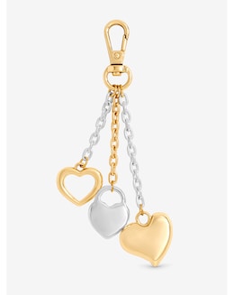 Mood Two Tone Plated Heart Bag Charm