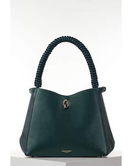 Luella Grey Simone Peacock Woven Handle Hobo
