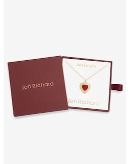 Jon Richard 14Ct Real Gold Plated Heart Birthstone Pendant - January