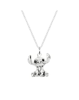 Steling Silver Stitch Pendant Necklace