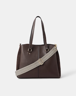 Accessorize Webbing Strap Faux Leather Bag