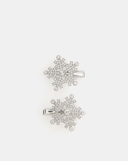 Accessorize 2-Pack Diamante Snowflake Clips