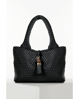 Luella Grey Saskia Black Woven Tote