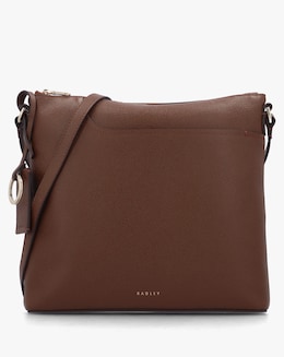 Radley Pockets Large Top Zip North-South Chocolate Leather Cross-Body