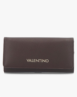 Valentino Bags Alexia Brown Trifold Wallet