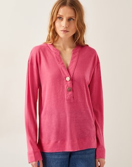 Monsoon Asher Linen-Blend Top
