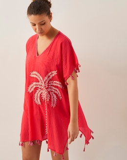 Monsoon Katie Embroidered Tassel Kaftan