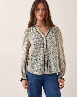 Monsoon Jemmie Geometric Print Blouse
