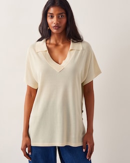 Monsoon Cloe Knitted Collar Top
