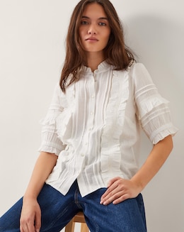 Monsoon Meesha Frill Short Sleeve Shirt