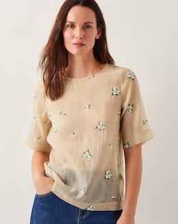 Monsoon Sacha Embroidered Top