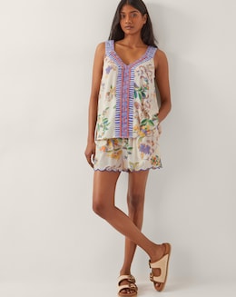 Monsoon Kaia Scallop Floral Shorts