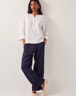 Monsoon Jolie Regular Linen Trousers