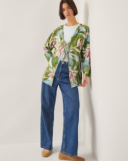 Monsoon Piper Linen Blend Tie Top