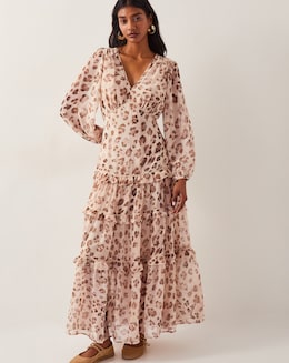 Monsoon Leona Leopard Print Maxi Dress