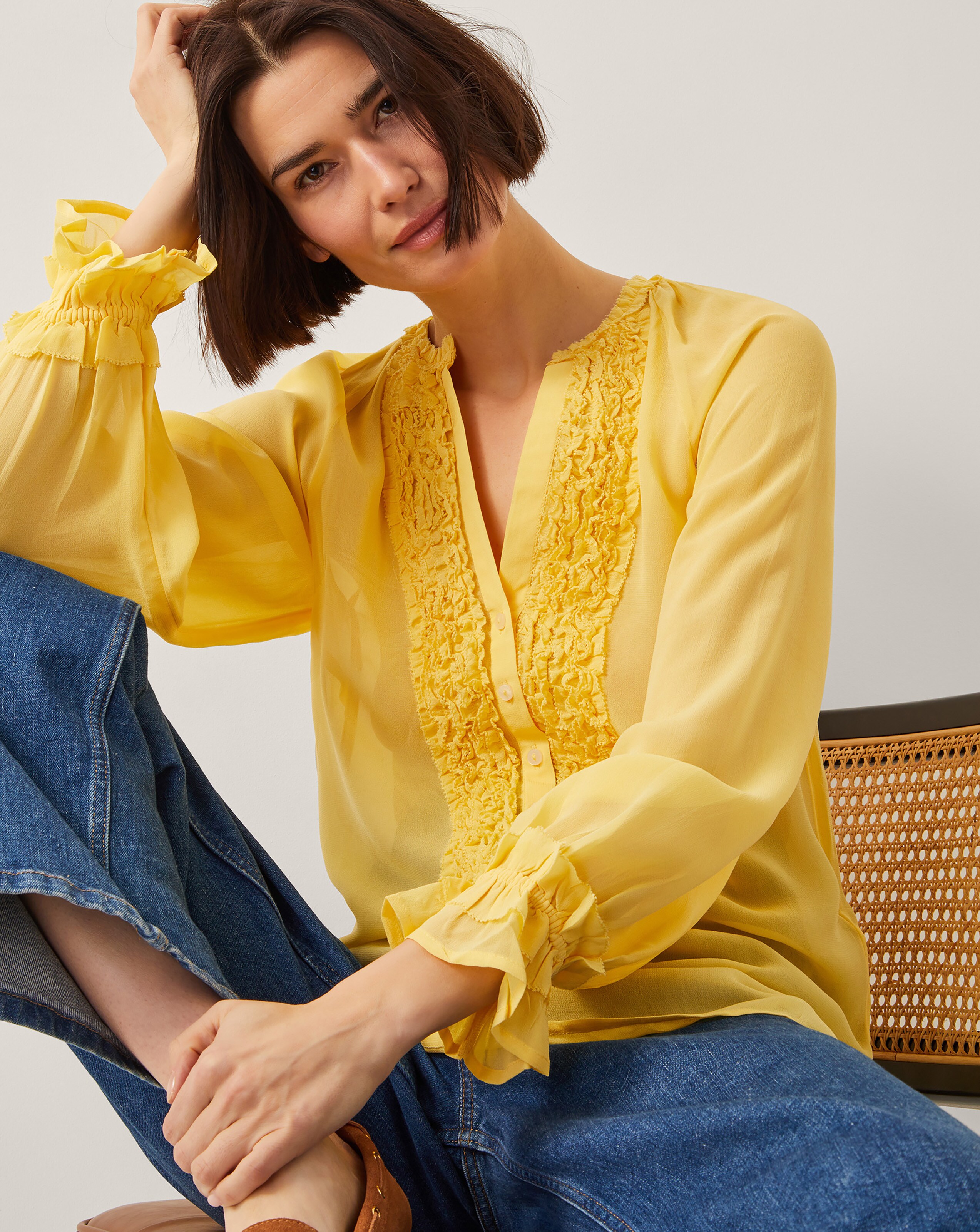 yellow fashion blouses