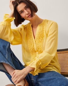 Monsoon Amelia Frill Long Sleeve Blouse