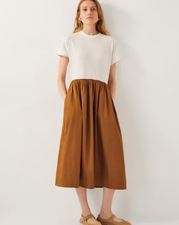 Monsoon Cali Contrast T-Shirt Midi Dress