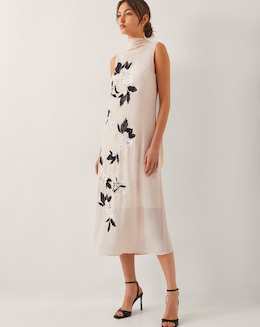 Monsoon Ari Floral Embellished Dress