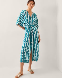 Monsoon Indah Print Kaftan Dress