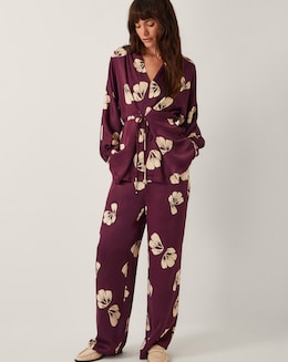 Monsoon Roz Floral Straight Leg Trousers