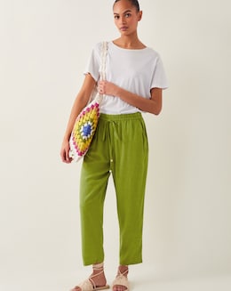 Monsoon Penina Drawstring Wide-Leg Trousers