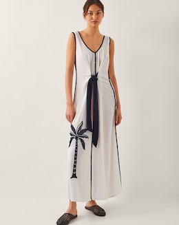 Monsoon Nyla Embroidered Tie Maxi Dress
