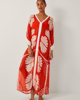 Monsoon Nara Leaf Print Kaftan