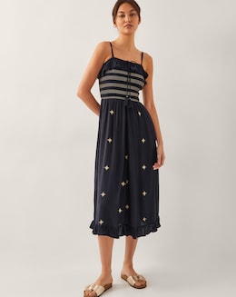 Monsoon Blair Frill Midi Dress