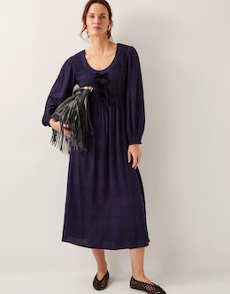 Monsoon Cassie Check Midi Dress