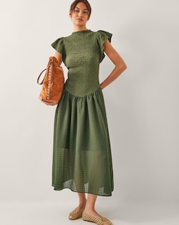 Monsoon Dee Drop Waist Midi Dress