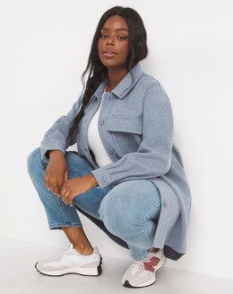 Blue Relaxed Shacket