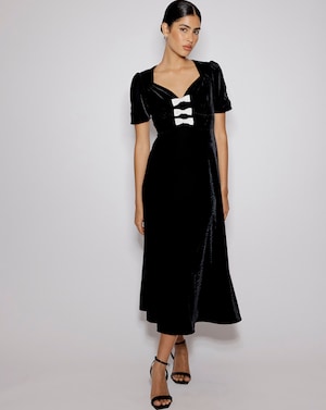 Nobody's Child Eleanor Velvet Midi Dress - Image 2