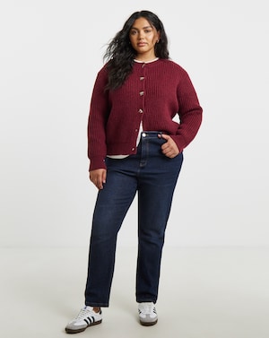 Lovedrobe Button Bow Chunky Cardigan - Image 4