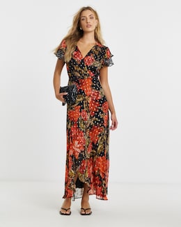 Hope &amp; Ivy Ffion Wrap Maxi Dress