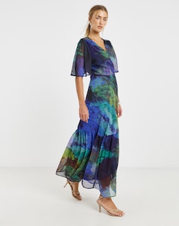 Hope &amp; Ivy Jacqueline Wrap Maxi Dress